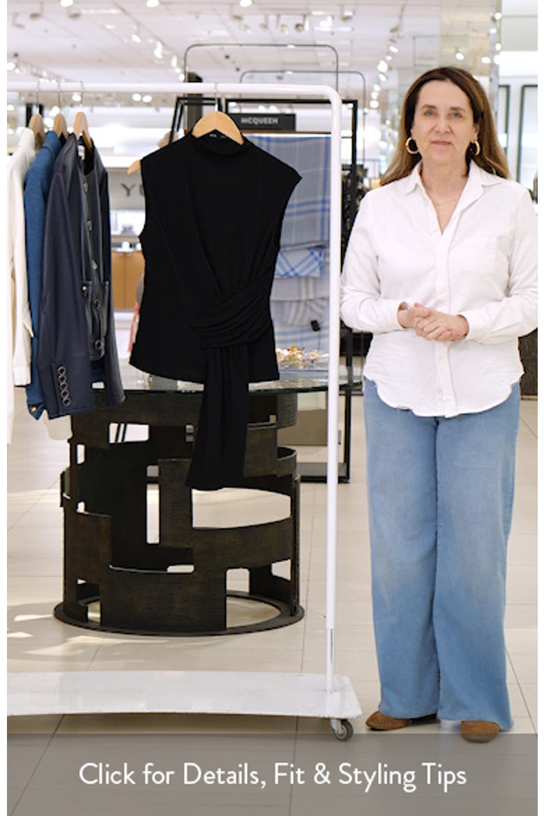 Shirred Faux Wrap Top video