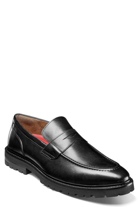 Hazleton Apron Toe Lugged Penny Loafer (Men)
