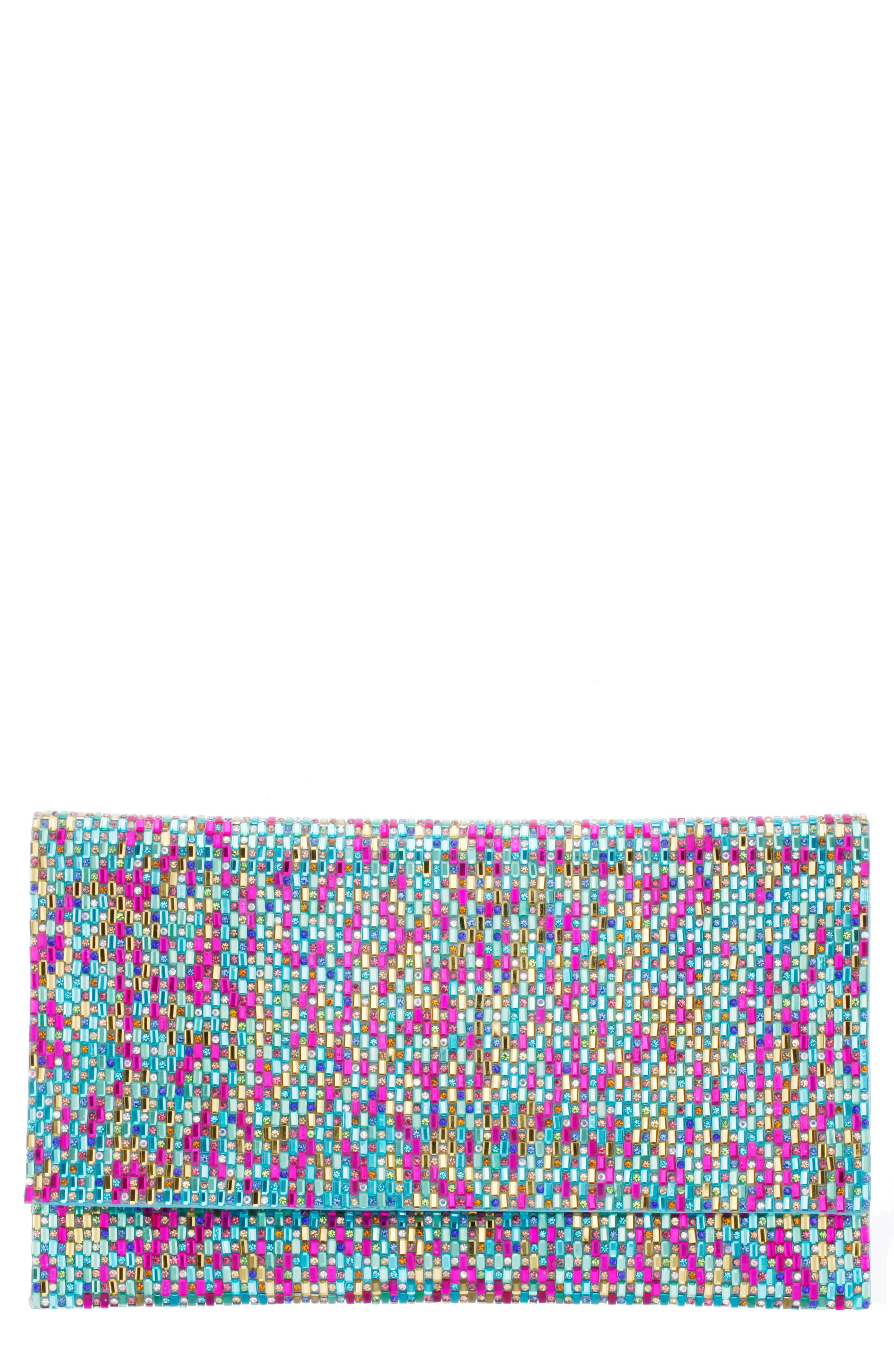 Nina Crystal Clutch, Main, color, 