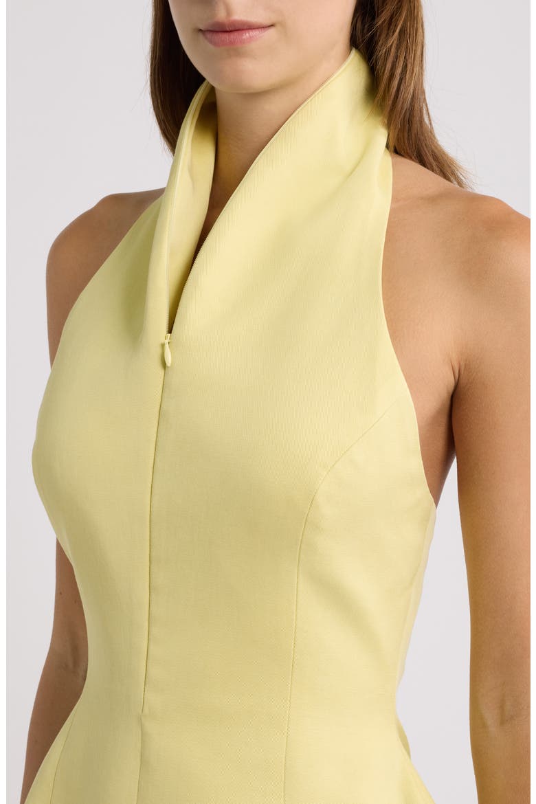 Halter Minidress, Alternate, color, LEMON