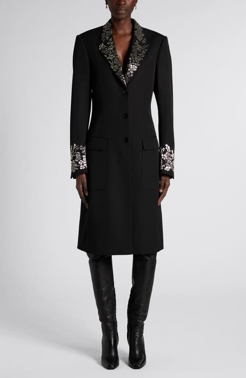 Beaded Wool Coat
