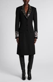 McQueen Beaded Wool Coat