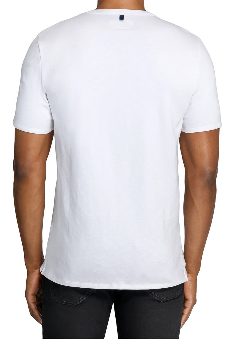 Asher Black Slub Stretch Cotton & Modal T-Shirt, Alternate, color, WHITE