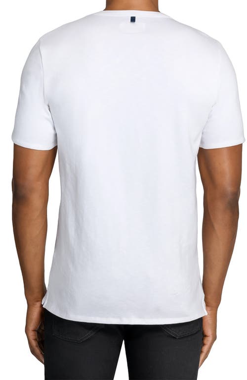 Wrk W.r.k Asher White Slub Stretch Cotton & Modal T-shirt