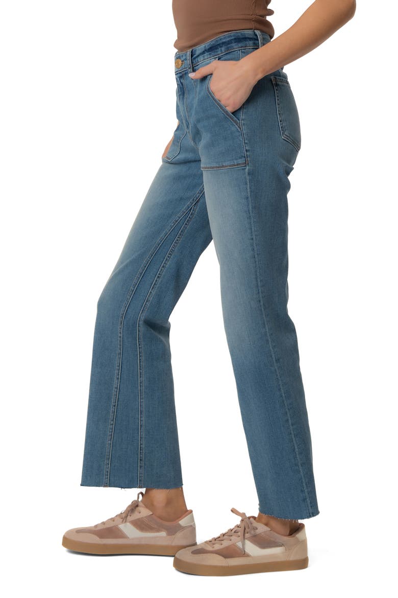 Kelsey High Waist Raw Hem Kick Flare Jeans, Alternate, color, CIVILIZE