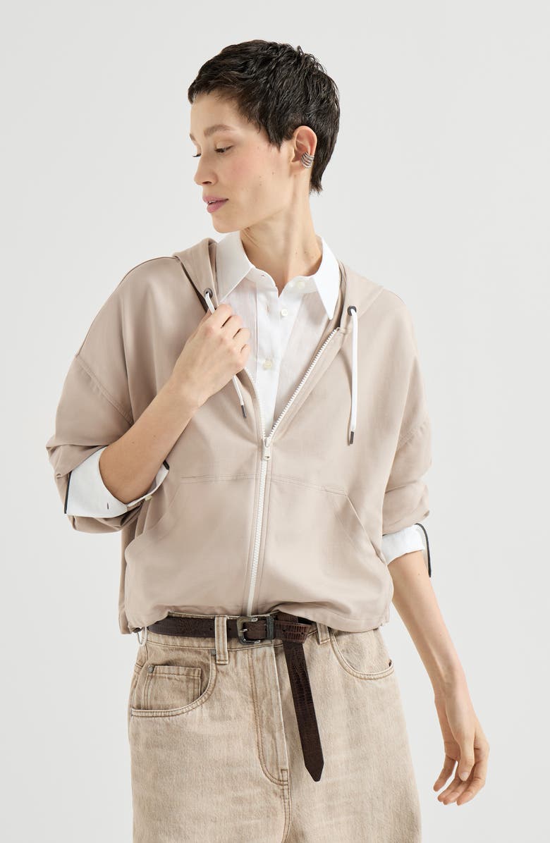 Brunello Cucinelli Couture interlock sweatshirt, Main, color, Beige
