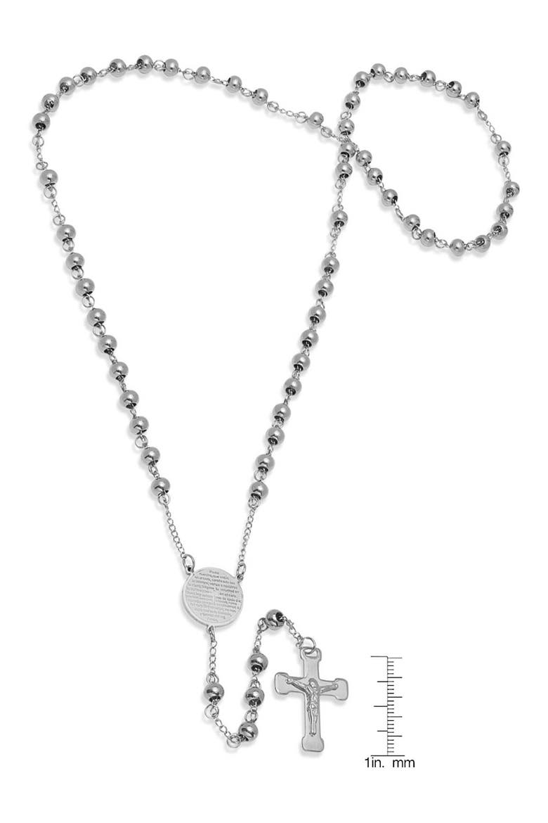 18k Gold Plated Rosary Necklace, Alternate, color, SILVER