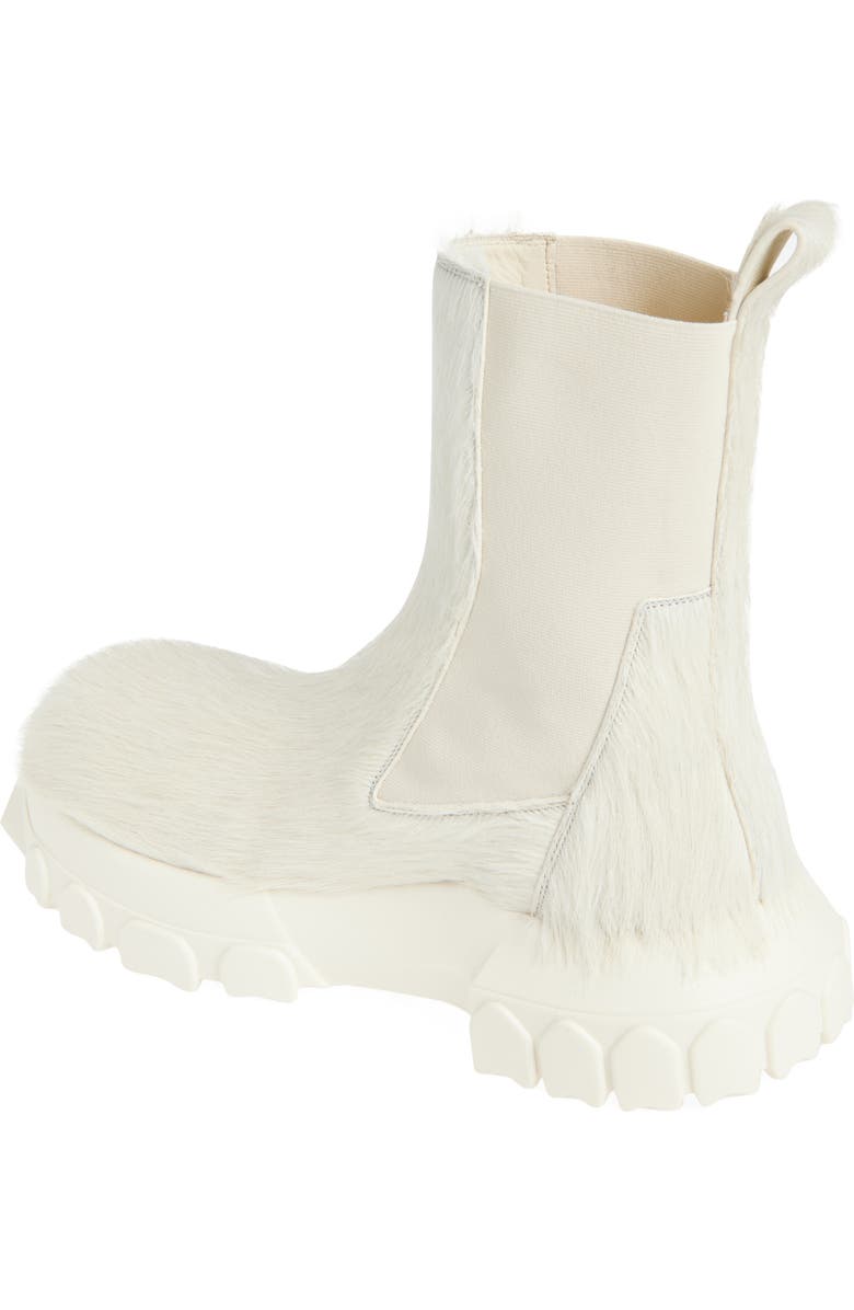 Rick Owens Beatle Bozo Tractor Genuine Calf Hair Chelsea Boot, Alternate, color, Milk/ Milk