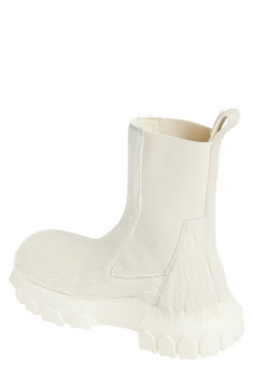 Rick Owens Beatle Bozo Tractor Genuine Calf Hair Chelsea Boot
