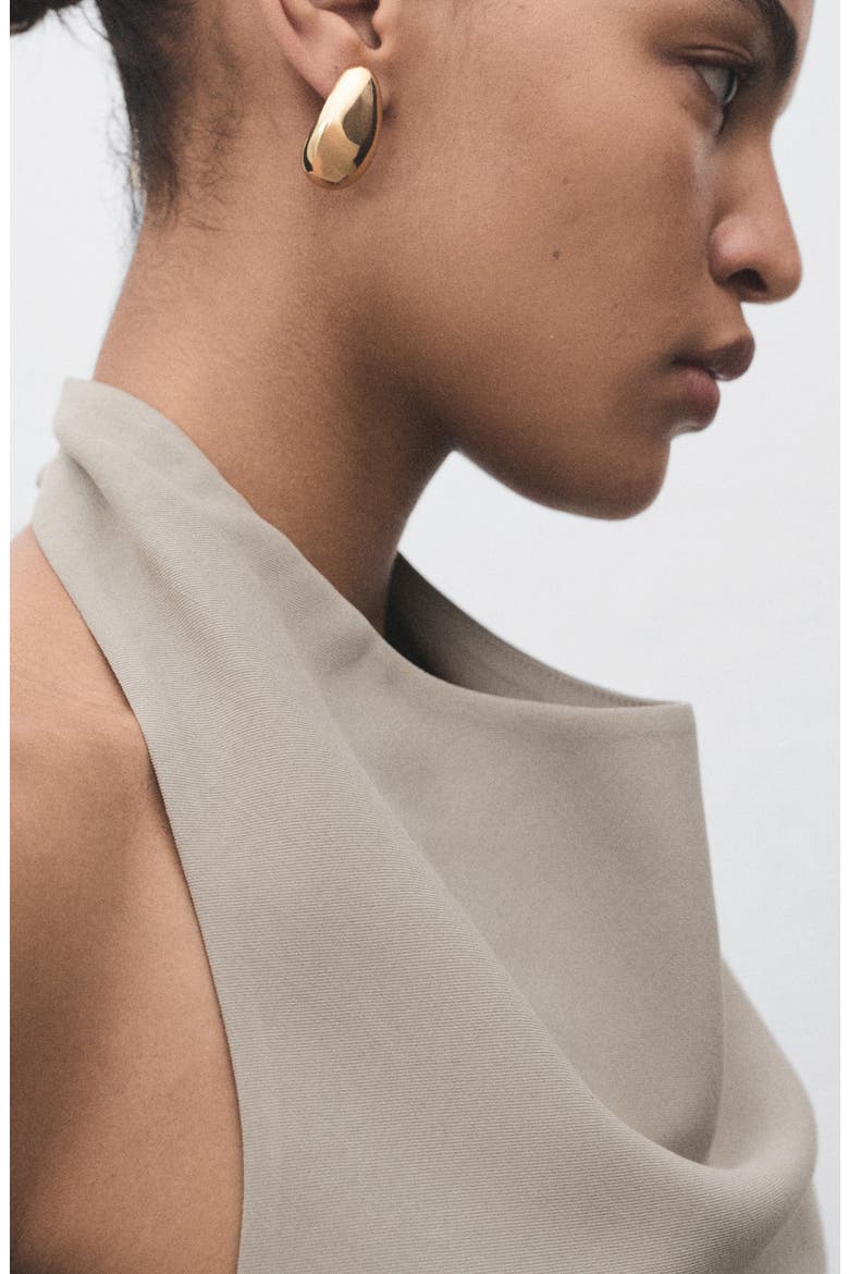 Asymmetric Open Back Halter Top, Alternate, color, GREY