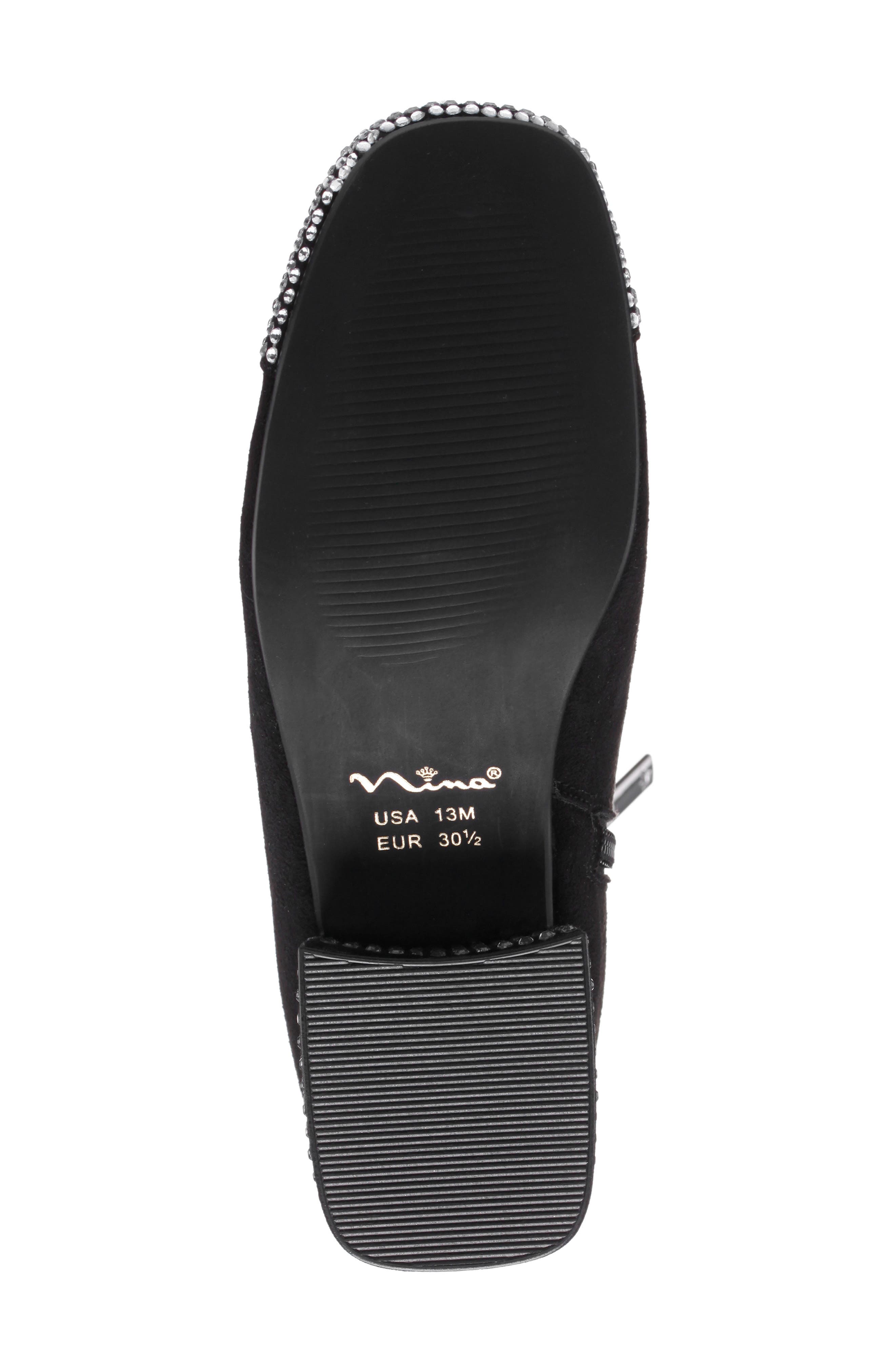 Nina Kids' Svet Cap Toe Bootie, Alternate, color, Black Microsuede/ Stones