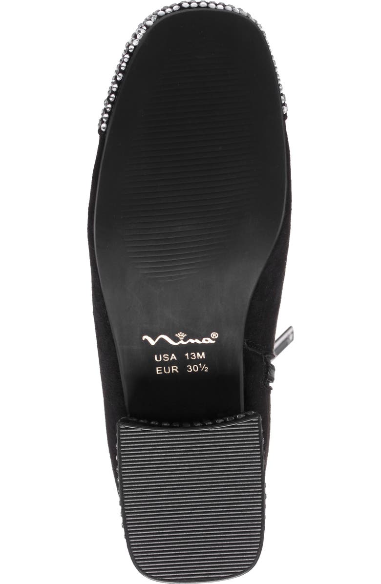 Nina Kids' Svet Cap Toe Bootie, Alternate, color, Black Microsuede/ Stones