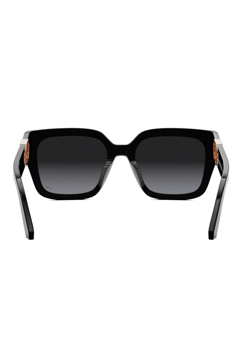 30Montaigne S8U 54mm Square Sunglasses, Alternate, color, SHINY BLACK / GRADIENT SMOKE
