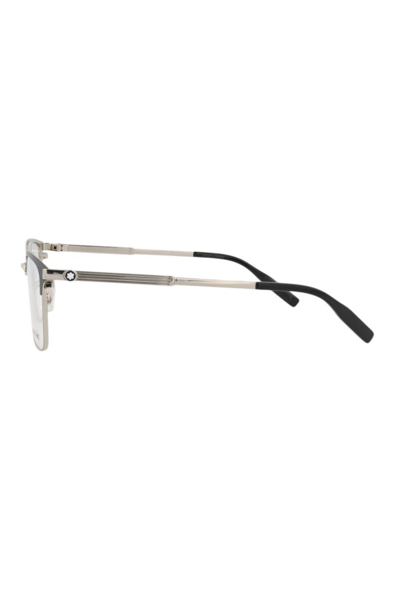 52mm Square Optical Glasses, Alternate, color, SILVER SILVER TRANSPARENT