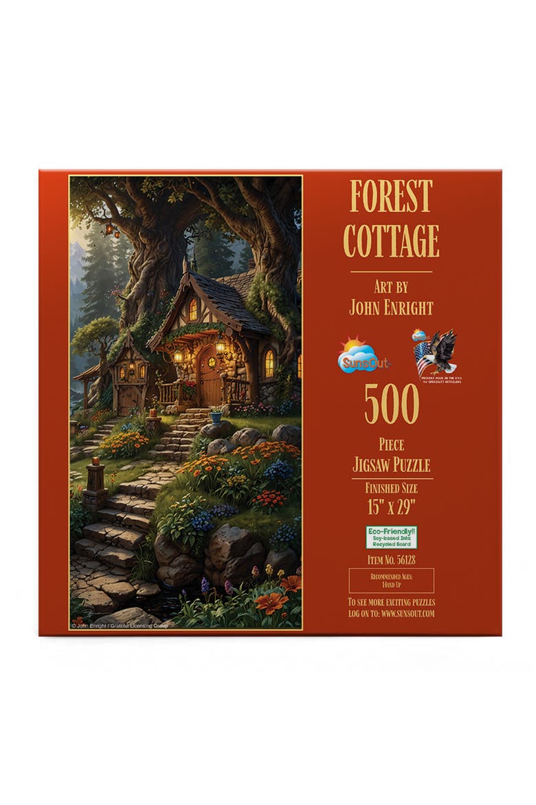 Forest Cottage 500 piece Jigsaw Puzzle for Adults, Alternate, color, Multicolor