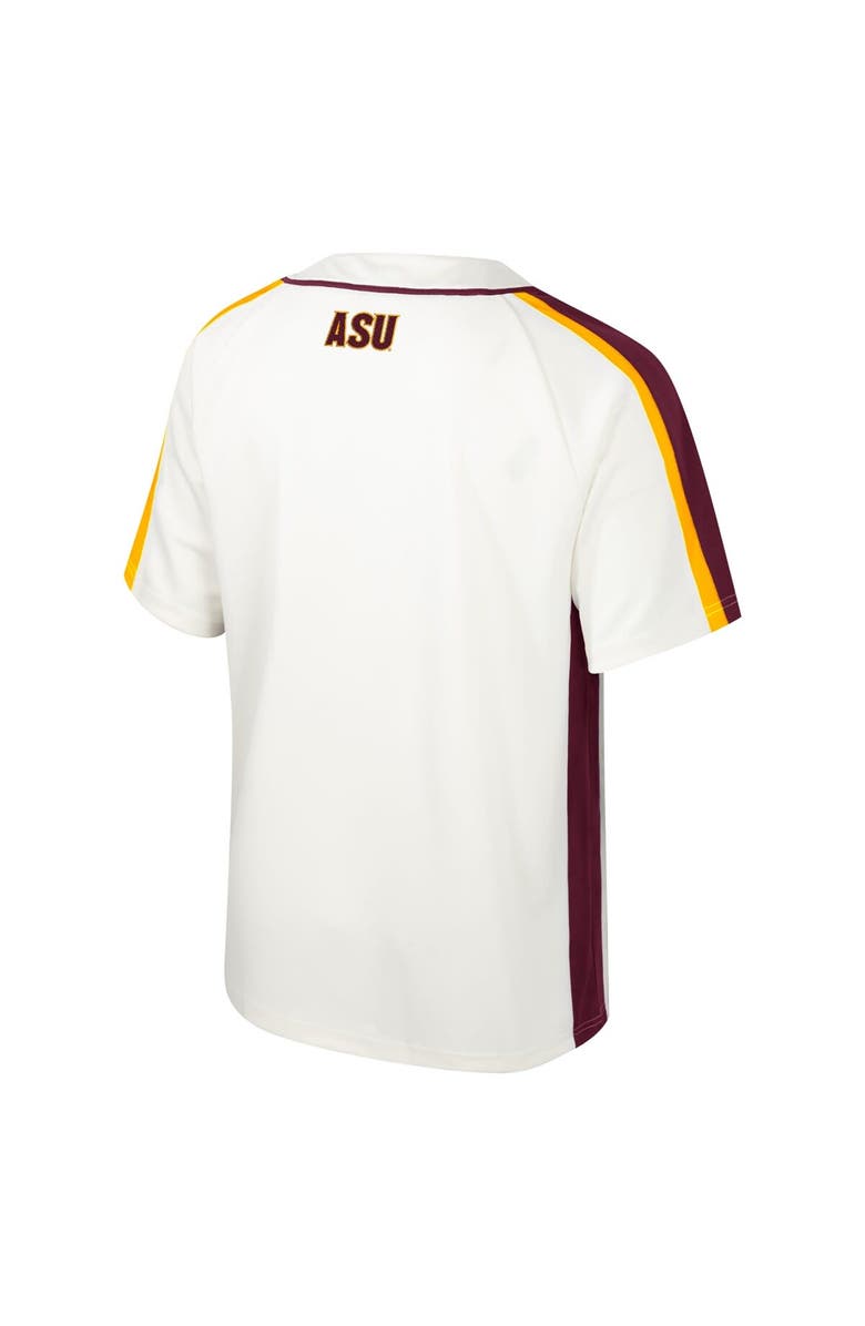 COLOSSEUM Men's Colosseum Cream Arizona State Sun Devils Ruth Button-Up Baseball Jersey, Alternate, color, 