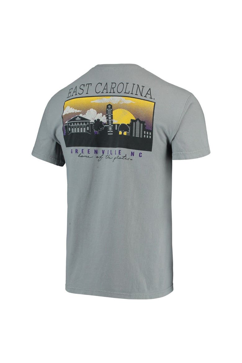ECU Pirates Comfort Colors Campus Scenery T-Shirt - Gray, Alternate, color, Gray