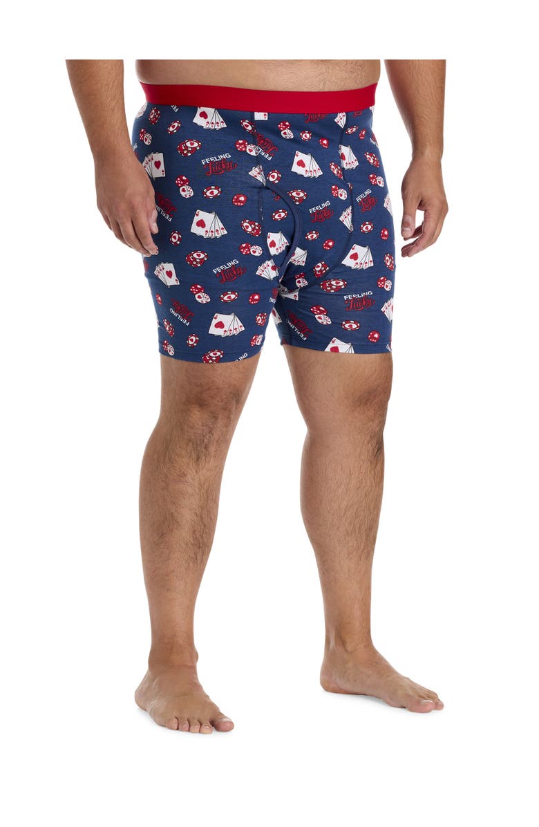 Harbor Bay by DXL Big 
Tall 3-pk Active Stretch 4 Inch Boxer Briefs, Alternate, color, Feeling Lucky