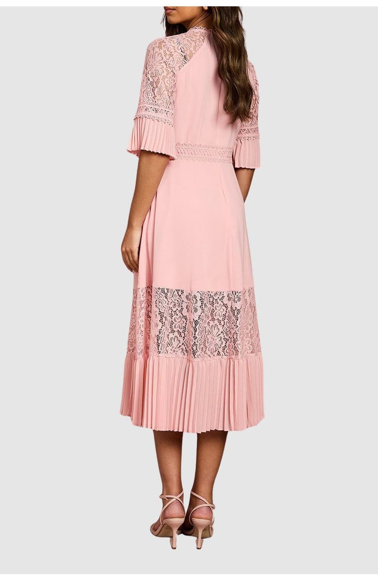 Coast Lace Insert Midi Dress, Alternate, color, Blush