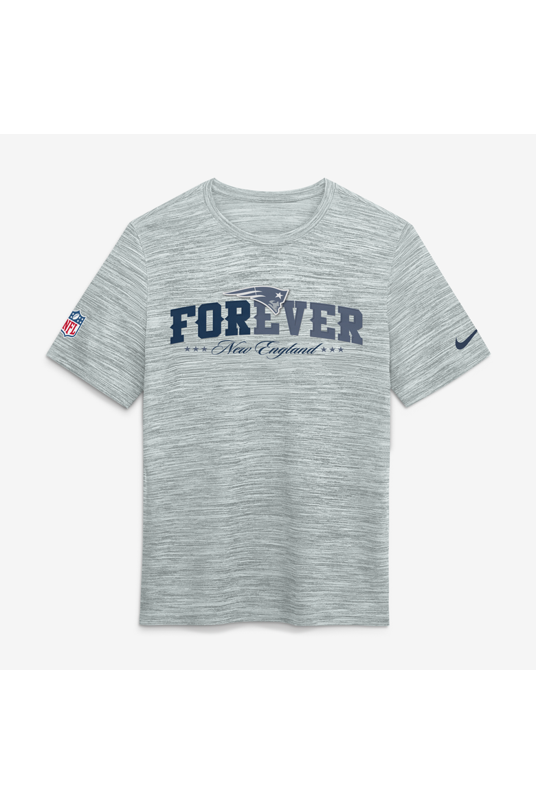 Men's Nike  Silver New England Patriots Rivalries Collection Sideline Velocity T-Shirt, Main, color, Silver