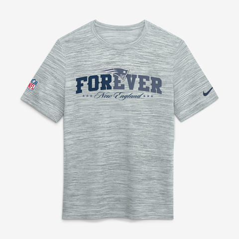 Men's Nike  Silver New England Patriots Rivalries Collection Sideline Velocity T-Shirt