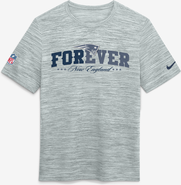 Nike Men's Nike  Silver New England Patriots Rivalries Collection Sideline Velocity T-Shirt
