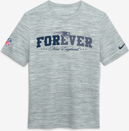 Nike Men's Nike  Silver New England Patriots Rivalries Collection Sideline Velocity T-Shirt
