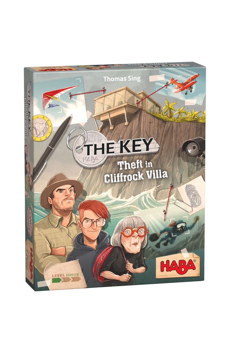 HABA The Key Theft in Cliffrock Villa - Strategy Deduction Kids Games for Ages 8-12, Family Mystery Board Game with Puzzles and Replayable Clues, Main, color, Multi