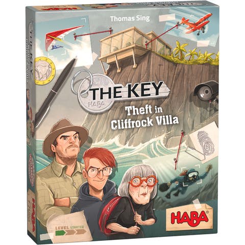The Key Theft in Cliffrock Villa - Strategy Deduction Kids Games for Ages 8-12, Family Mystery Board Game with Puzzles and Replayable Clues