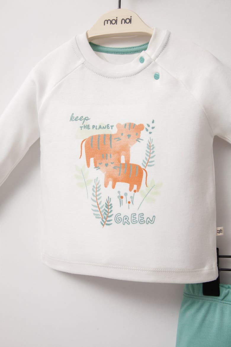 Tiger Outfit Set, Alternate, color, Blue-Green