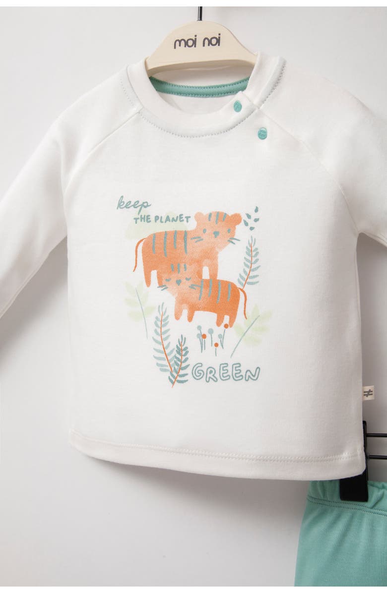 moi noi Tiger Outfit Set, Alternate, color, Blue-Green