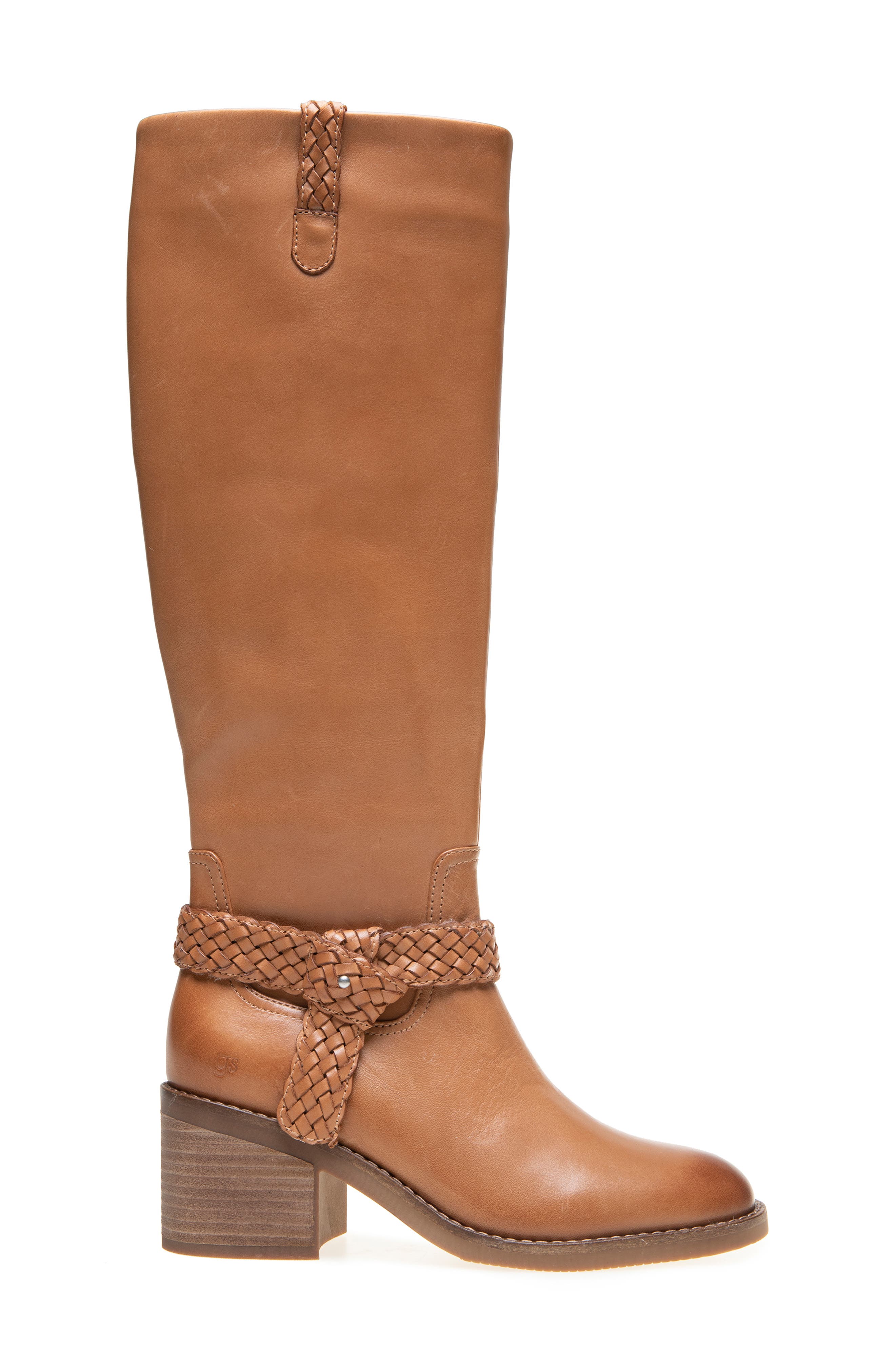 Sarette Leather Knee High Boot, Alternate, color, LIGHT TAN LEATHER