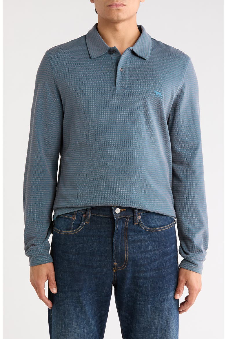 Cotton Jacquard Polo, Main, color, LAKE