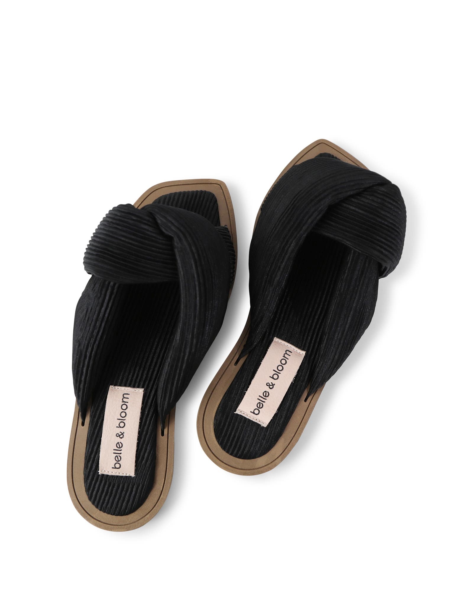 Belle & Bloom Oblivion Slides, Alternate, color, Black