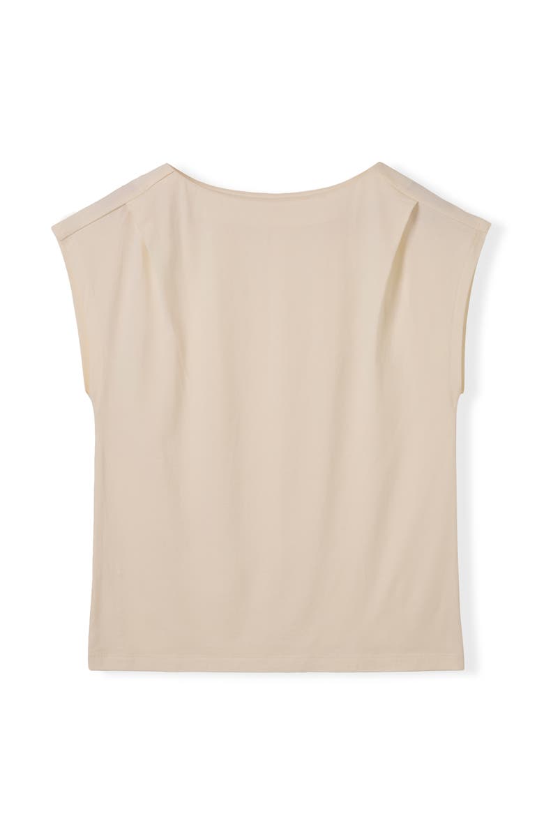 Celtic & Co. Slash Neck Cap Sleeve T-Shirt, Alternate, color, Chalk