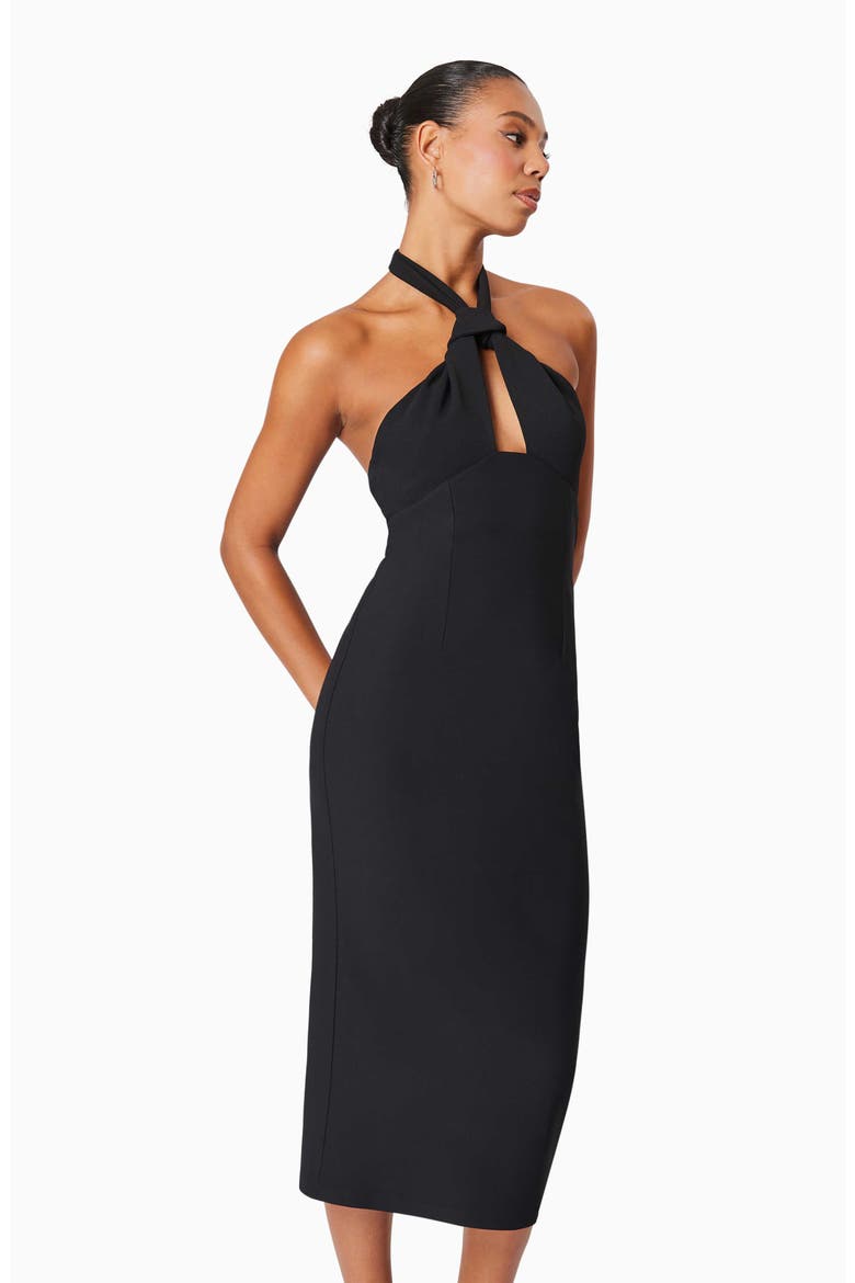 the heavy crepe halter dress The perfect mini  halter neckline, cutouts front and back, crafted in mint  green heavy crepe