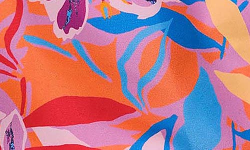 Snapper Rock Blooming Sunset Sustainable Swim Short - Big Kid In Multi Pink