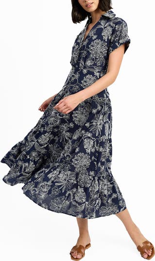 Embroidered Maxi Shirtdress