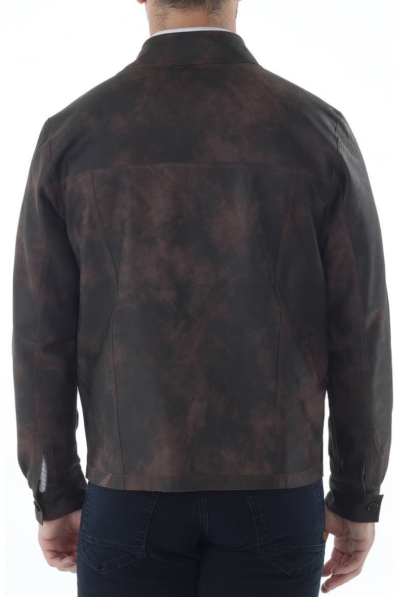 Smooth Reversible Leather Jacket, Alternate, color, BROWN