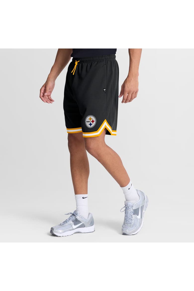Men's Fanatics Black Pittsburgh Steelers Fearless Drive Shorts, Alternate, color, Black