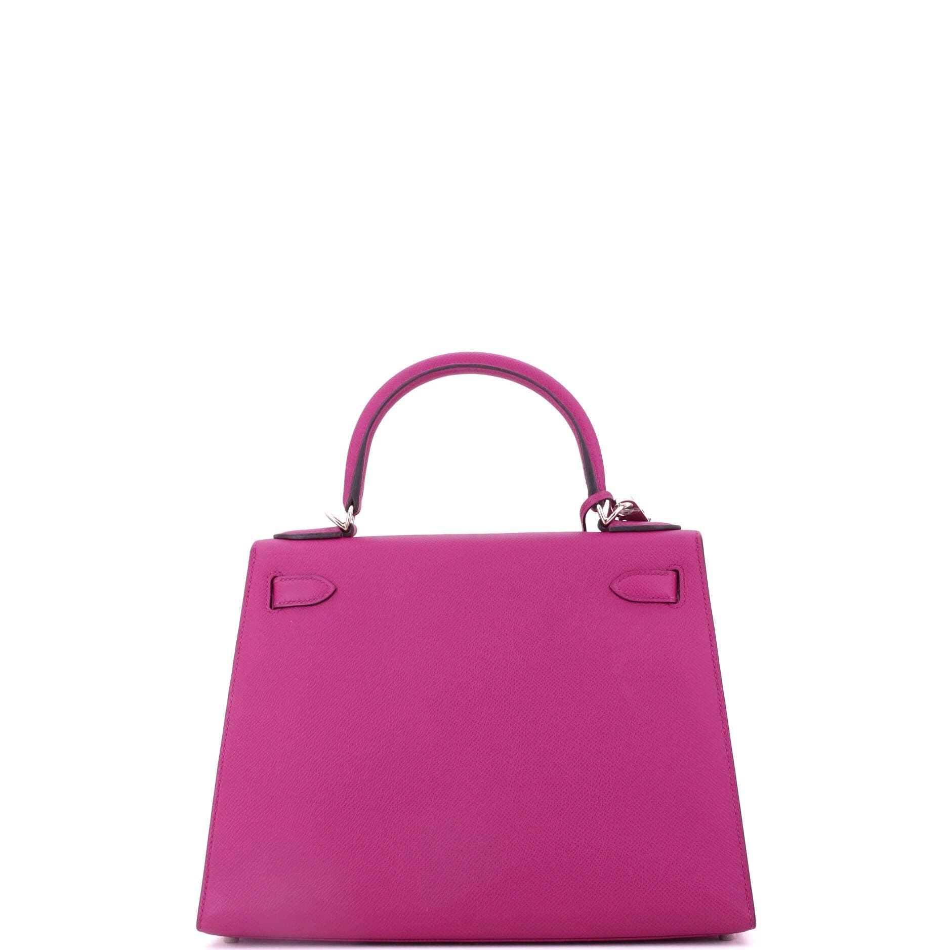 Pre-Owned Hermes Kelly Handbag Pink Epsom with Palladium Hardware 28, Alternate, color, 