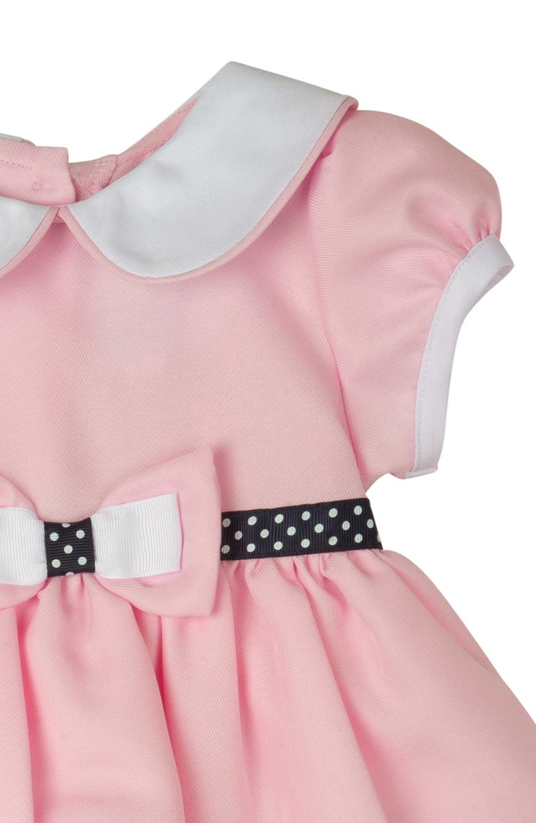 Rare Editions Colorblock Twill Dress with Hat & Bloomers, Alternate, color,