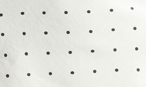 Bardot Vieda Bow Linen Minidress In White Black Spot