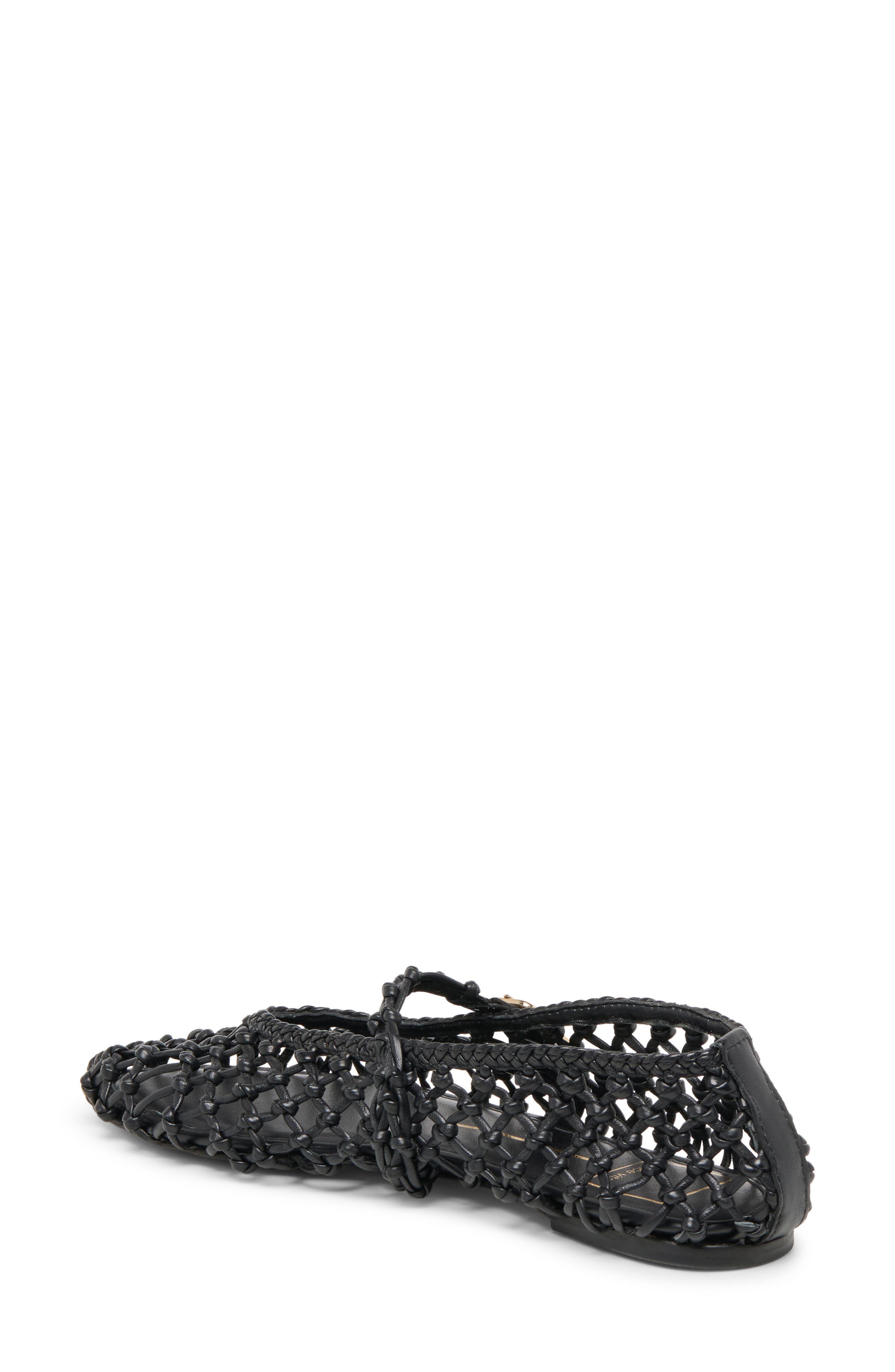 Dolce Vita Clair Woven Mary Jane Flat, Alternate, color, Black Woven Leather