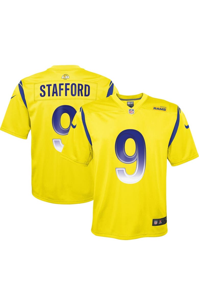 Nike Youth Nike Matthew Stafford Gold Los Angeles Rams Inverted Game Jersey, Main, color, Gold