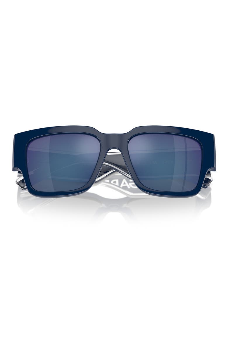 Kids' 49mm Square Sunglasses, Alternate, color, BLUE / BLUE MIRROR BLUE