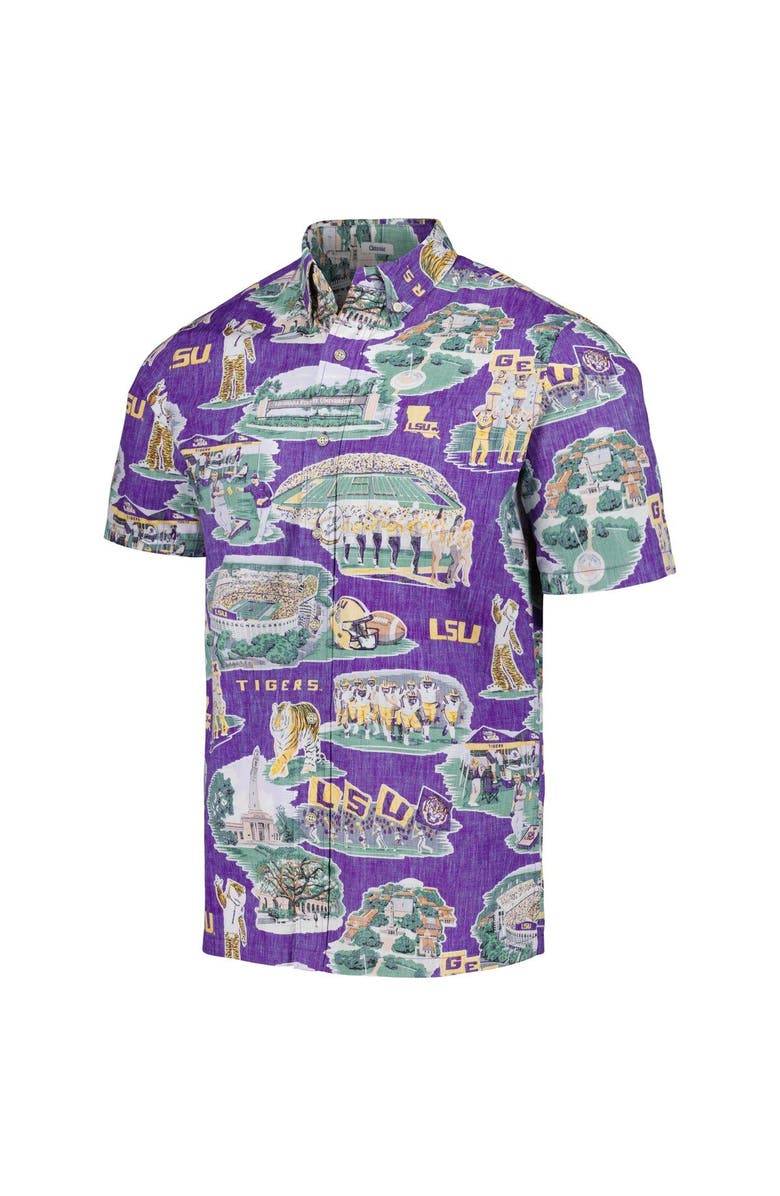 Reyn Spooner Men's Reyn Spooner  Purple LSU Tigers Scenic Button-Down Shirt, Alternate, color, 