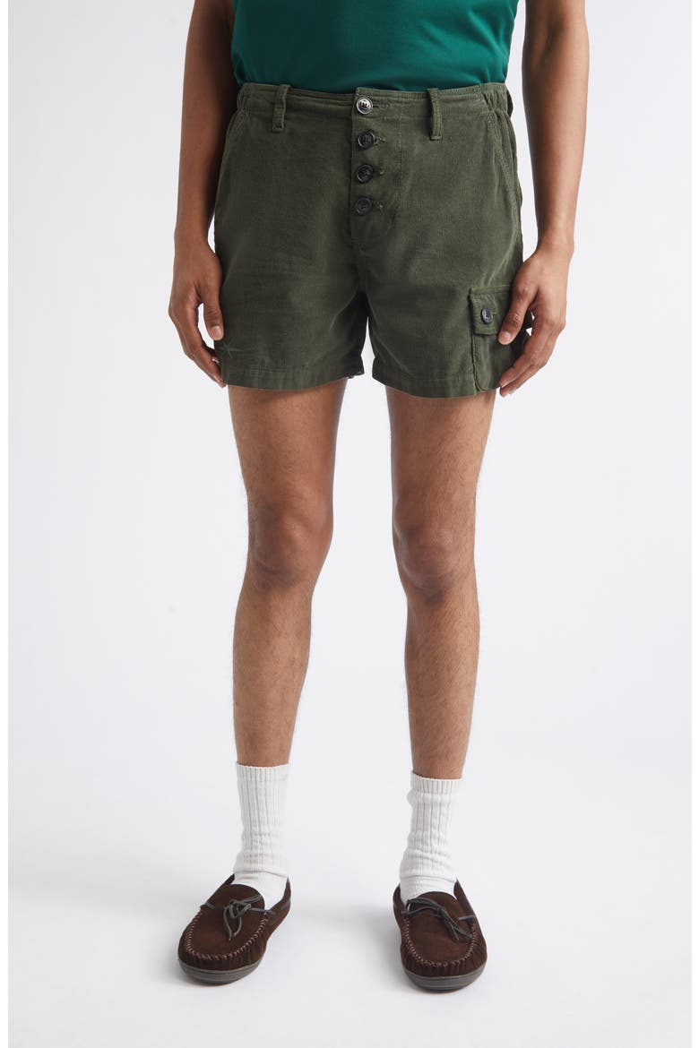 Vacation Corduroy Dad Shorts, Main, color, SEAWEED