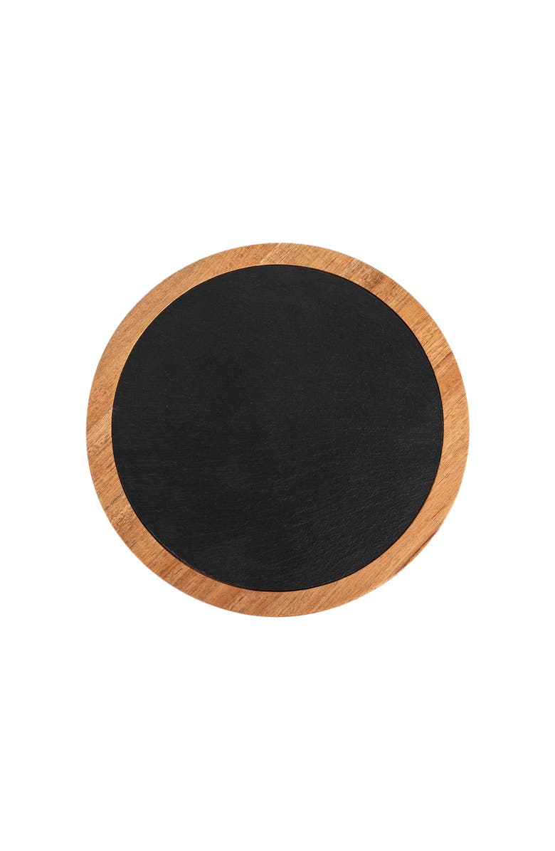 Picnic Time Acacia and Slate Serving Board with Cheese Tools, Alternate, color, 