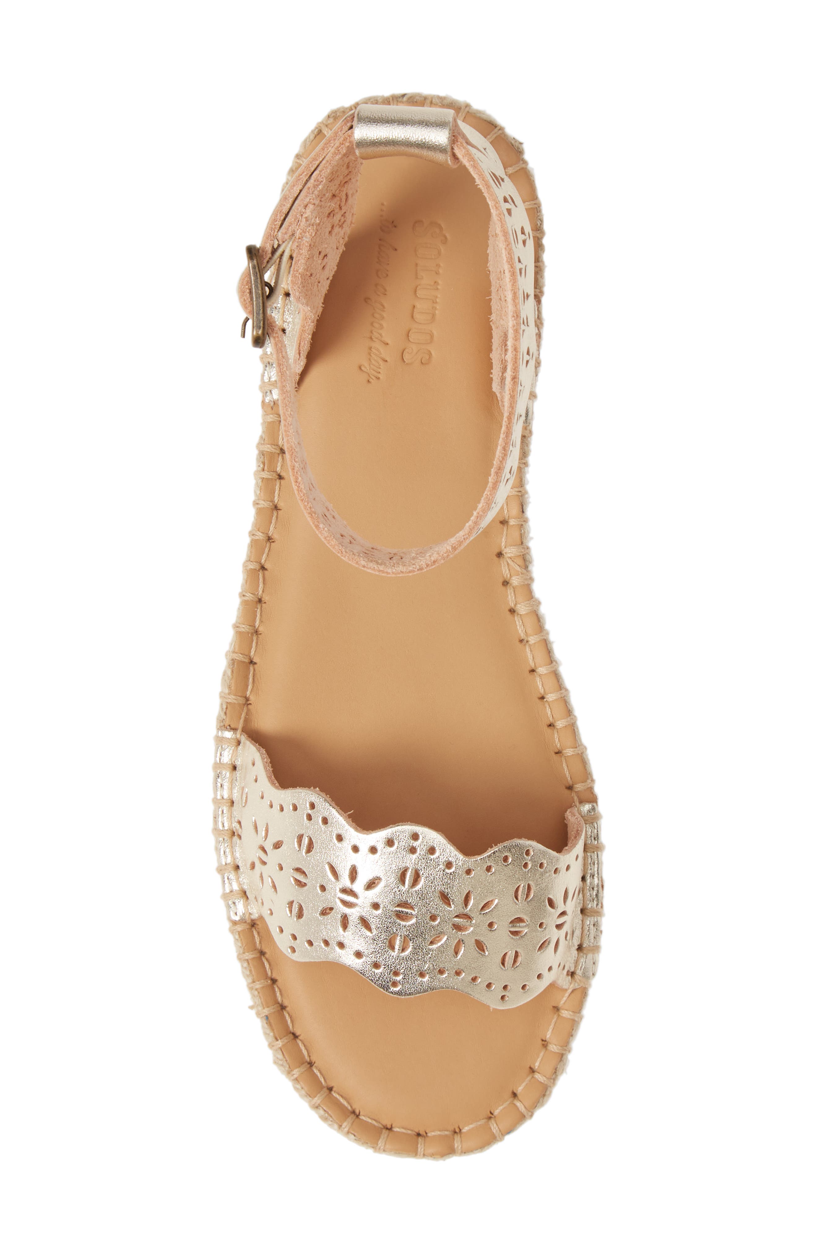 Soludos Cadiz Wave Platform Ankle Strap Sandal, Alternate, color, 